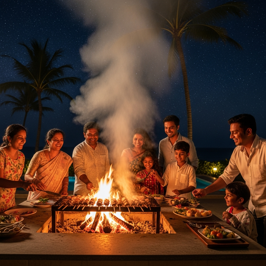 Live Barbecue Hearth